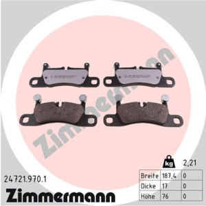 ZIMMERMANN 24721.970.1 Brake Pad Set Rear for