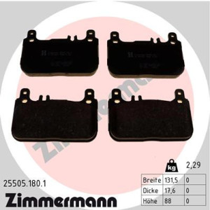 ZIMMERMANN 25505.180.1 Pastillas de freno Delantero para