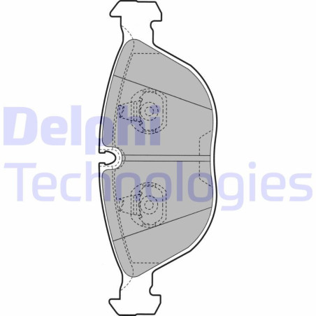 DELPHI LP1002 Pastillas de freno Delantero para