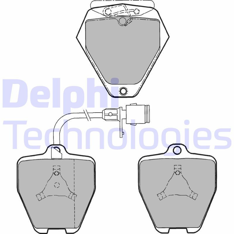 DELPHI LP1024 Brzdové platničky Predné pre