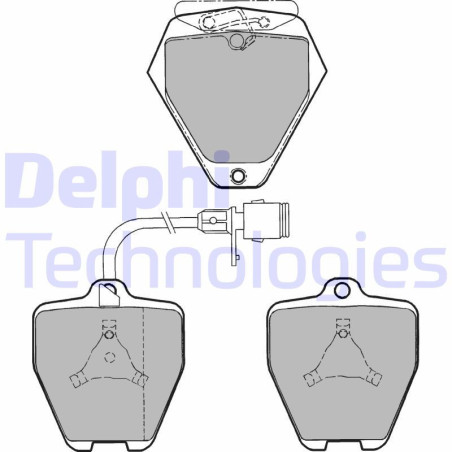 DELPHI LP1024 Brzdové platničky Predné pre