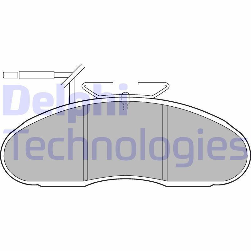 DELPHI LP1105 Brzdové platničky Predné pre