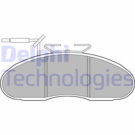 DELPHI LP1105 Pastiglie freno Anteriore per