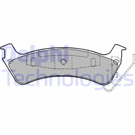 DELPHI LP1183 Pastiglie freno Posteriore per