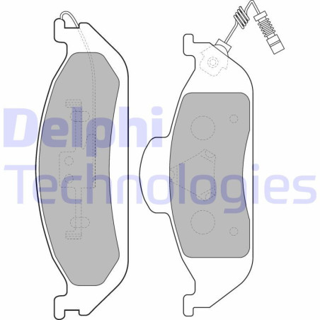 DELPHI LP1299 Brzdové platničky Predné pre