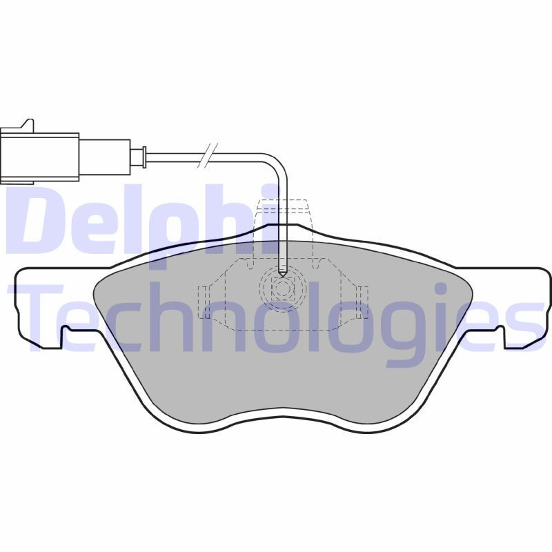 DELPHI LP1408 Brzdové platničky Predné pre