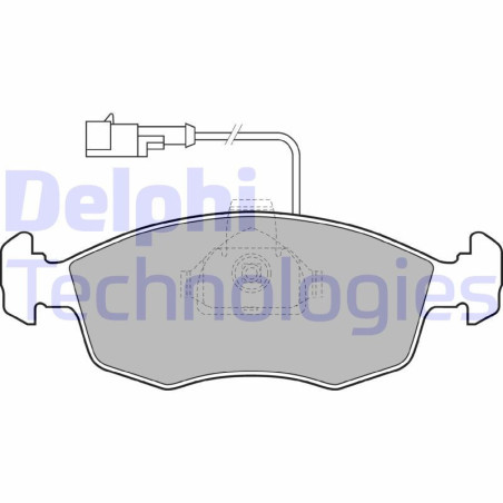 DELPHI LP1416 Brzdové platničky Predné pre
