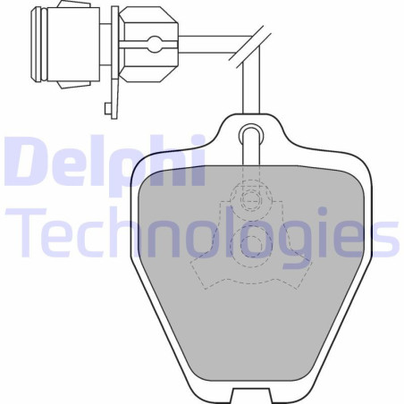 DELPHI LP1463 Brzdové platničky Predné pre