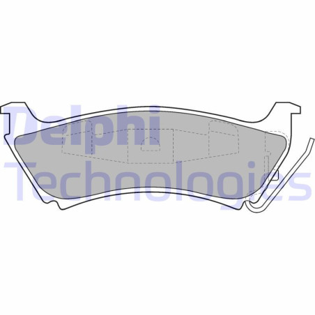 DELPHI LP1501 Brzdové platničky Zadné pre