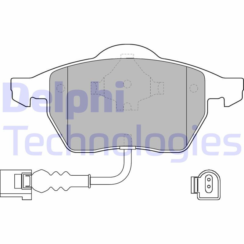 DELPHI LP1525 Brzdové platničky Predné pre