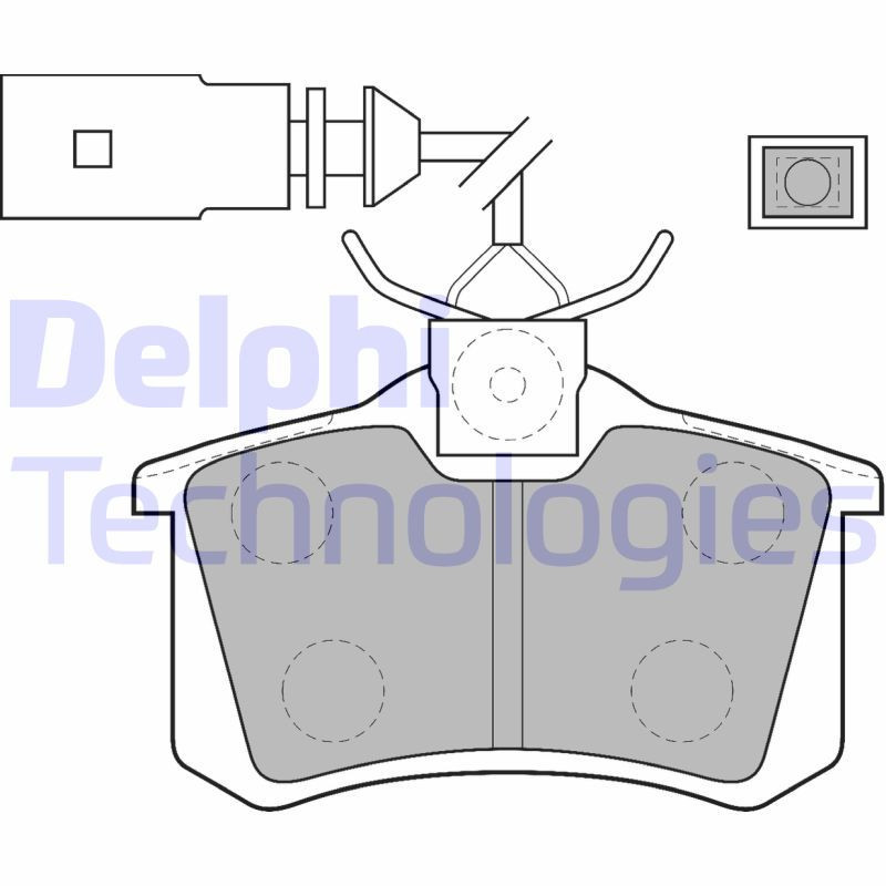 DELPHI LP1556 Pastiglie freno Posteriore per