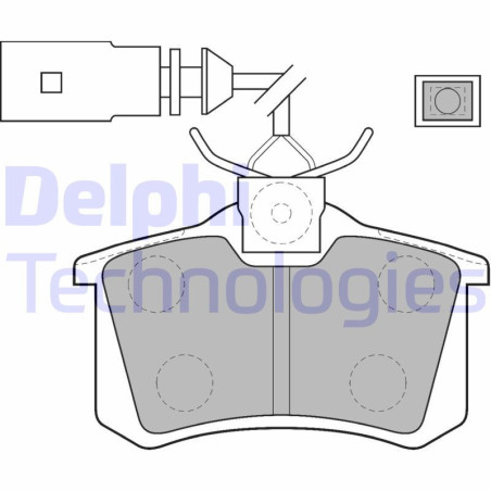 DELPHI LP1556 Pastiglie freno Posteriore per