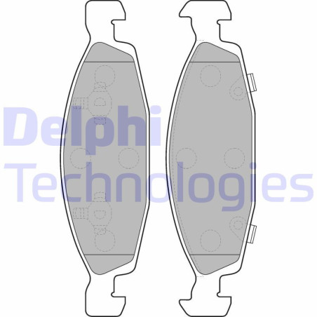 DELPHI LP1557 Brzdové platničky Predné pre