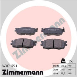 ZIMMERMANN 24317.175.1 Brake Pads
