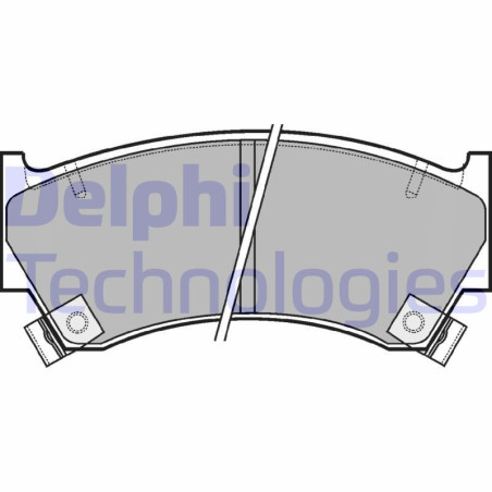 DELPHI LP1590 Brzdové platničky Predné pre