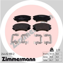 ZIMMERMANN 24412.190.2 Brake Pads
