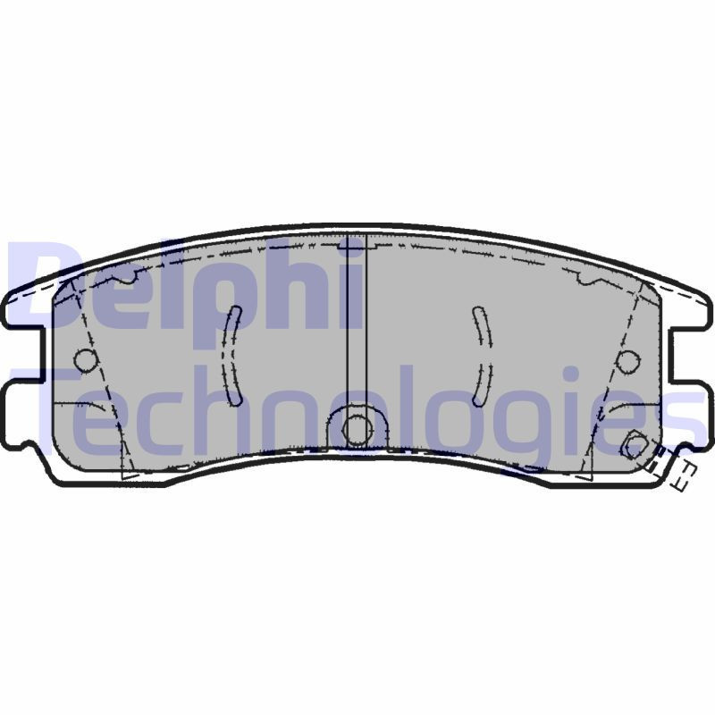 DELPHI LP1612 Pastillas de freno Trasero para