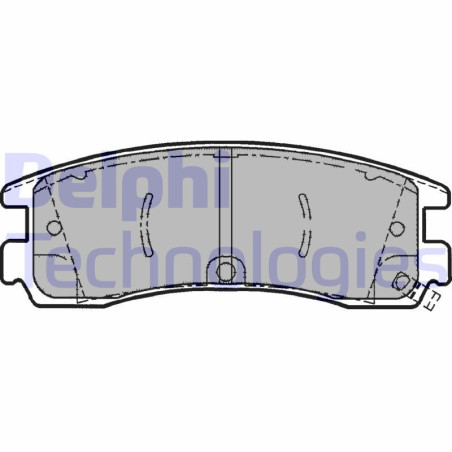 DELPHI LP1612 Pastillas de freno Trasero para
