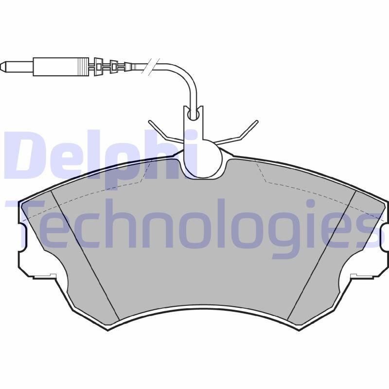 DELPHI LP1614 Brzdové platničky Predné pre