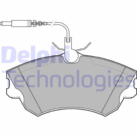DELPHI LP1614 Brzdové platničky Predné pre