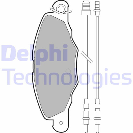DELPHI LP1629 Pastillas de freno Delantero para