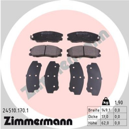 ZIMMERMANN 24510.170.1 Brake Pads