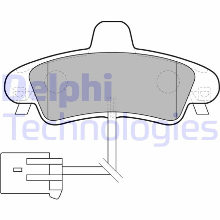 DELPHI LP1683 Pastiglie freno Posteriore per