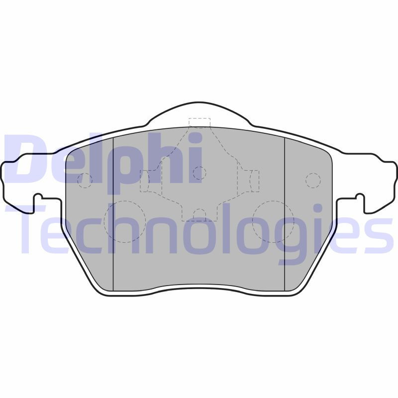 DELPHI LP1687 Brzdové platničky Predné pre