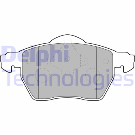 DELPHI LP1687 Brzdové platničky Predné pre