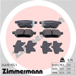 ZIMMERMANN 24610.155.1 Brake Pads