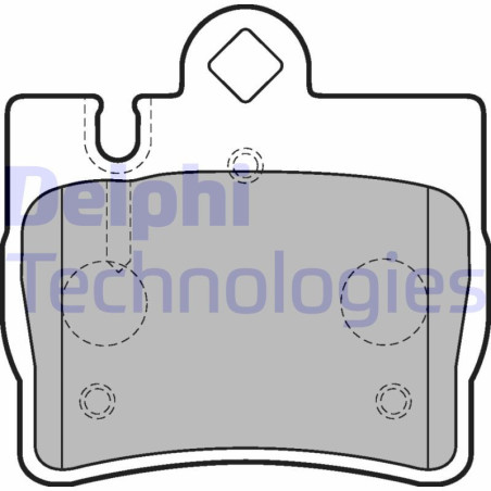 DELPHI LP1697 Pastiglie freno Posteriore per