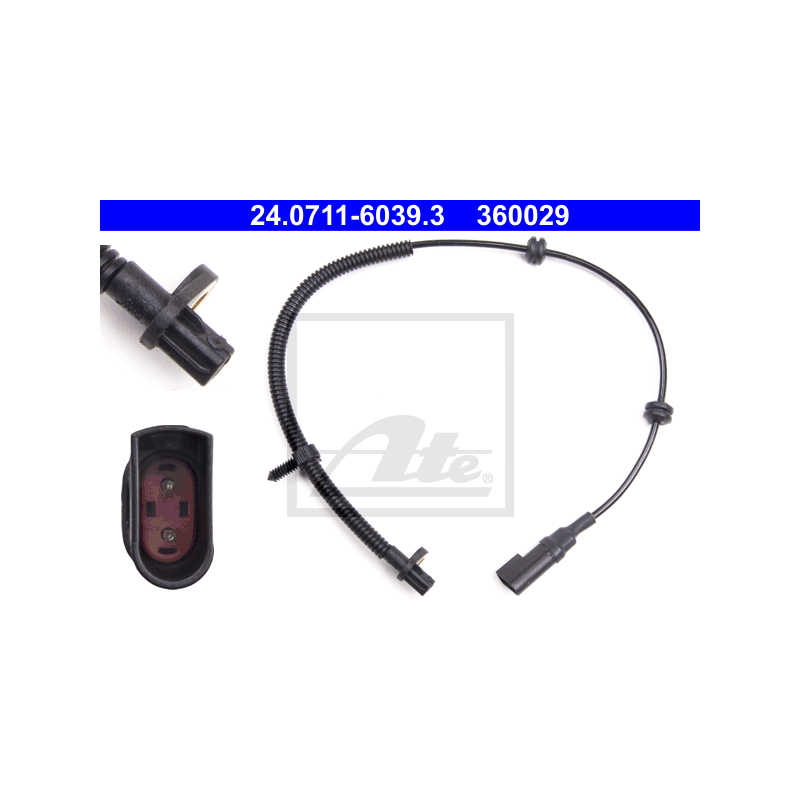 ATE 24.0711-6039.3 ABS Wheel Speed Sensor Rear for Ford Focus