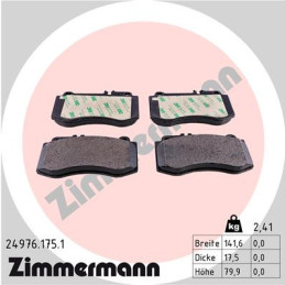 ZIMMERMANN 24976.175.1 Brake Pads