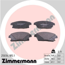 ZIMMERMANN 25034.185.1 Brake Pads