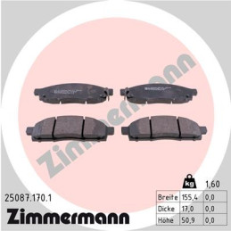 ZIMMERMANN 25087.170.1 Brake Pads
