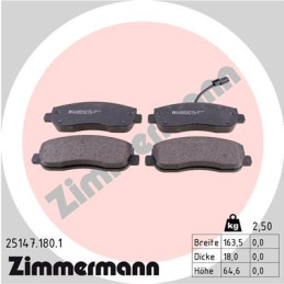 ZIMMERMANN 25147.180.1 Brake Pads