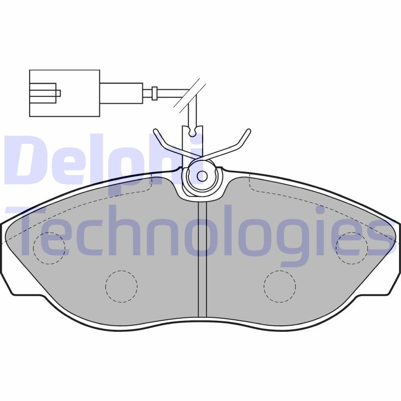 DELPHI LP1748 Brake Pads Set Front for Citroen Fiat Peugeot