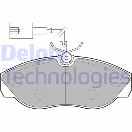 DELPHI LP1748 Plaquettes de frein Avant pour Citroen Fiat Peugeot