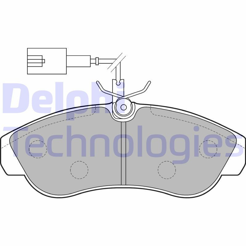 DELPHI LP1749 Brzdové platničky Predné pre