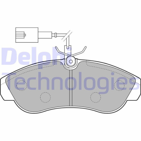 DELPHI LP1749 Brzdové platničky Predné pre