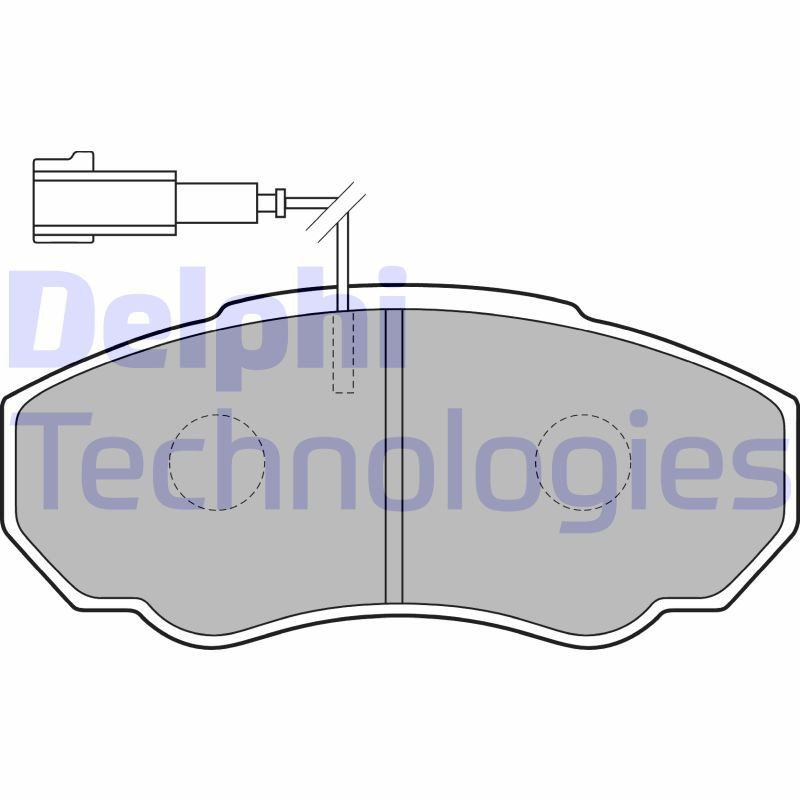 DELPHI LP1750 Brzdové platničky Predné pre