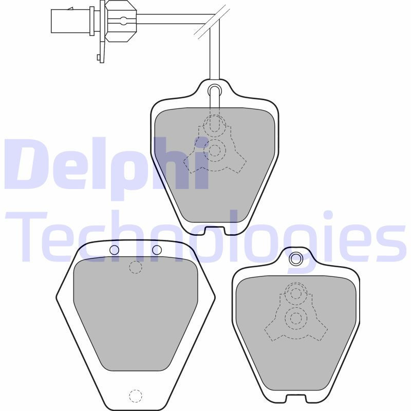 DELPHI LP1760 Brzdové platničky Predné pre