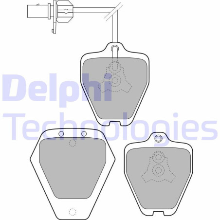 DELPHI LP1760 Pastillas de freno Delantero para