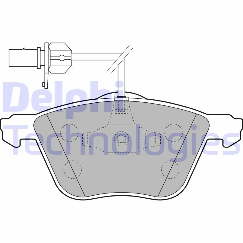 DELPHI LP1801 Brzdové platničky Predné pre