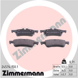 ZIMMERMANN 24574.150.1 Brake Pads