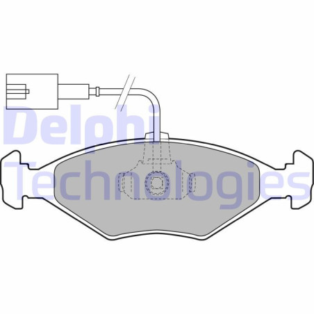 DELPHI LP1855 Brzdové platničky Predné pre