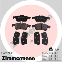 ZIMMERMANN 25212.160.1 Brake Pads
