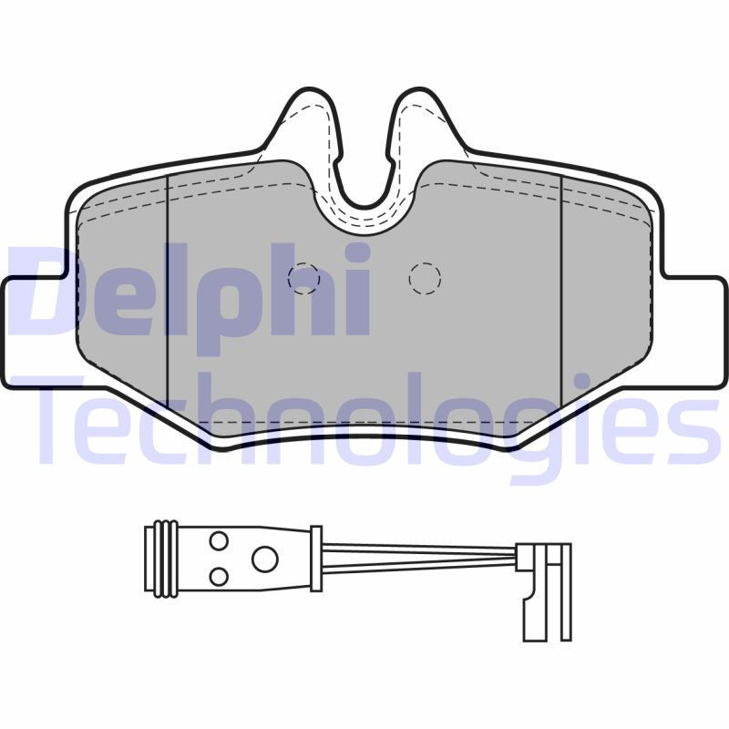 DELPHI LP1939 Pastillas de freno Trasero para