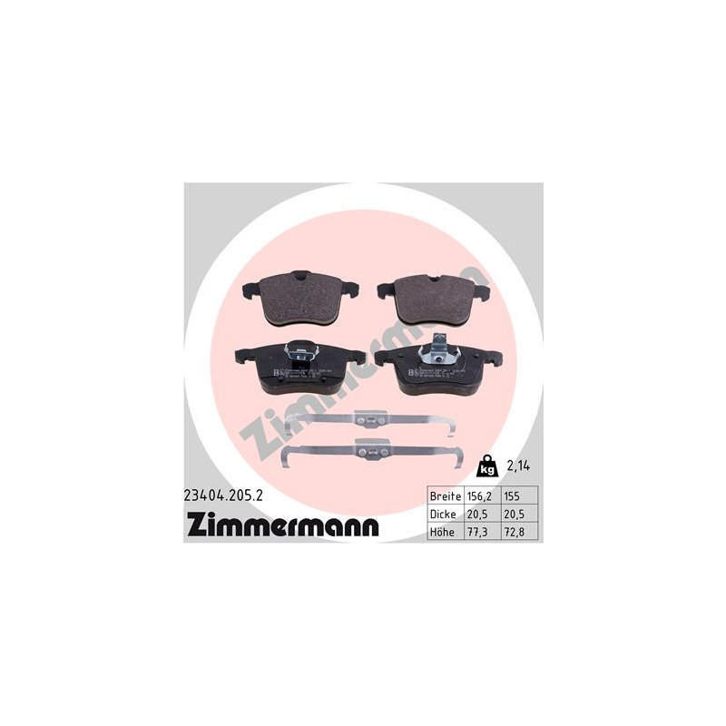 ZIMMERMANN 23404.205.2 Brake Pads