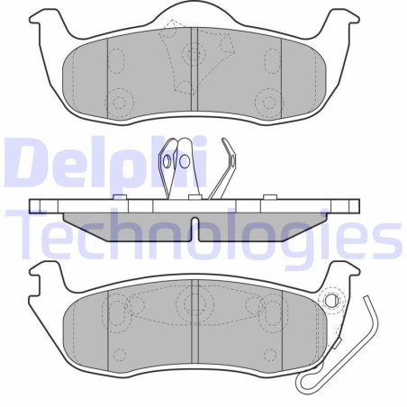 DELPHI LP1975 Brake Pads Set Rear for